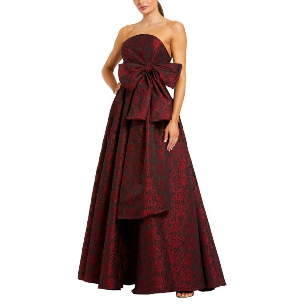 Mac Duggal Womens Brocade Gown